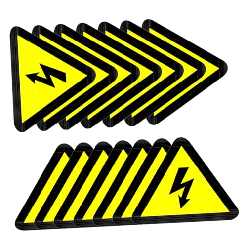 Garneck 15 Stück Warnaufkleber Elektrische Schläge Sicherheitswarnung Dreieckiges Gelbes Warnschild für Elektrische Geräte Vielseitig Anwendbar Einfach zu Kleben Garneck 15 Stück Warnaufkleber Elektrische Schläge Sicherheitswarnung Dreieckiges Gelbes Warnschild für Elektrische Geräte Vielseitig Anwendbar Einfach zu Kleben von Garneck