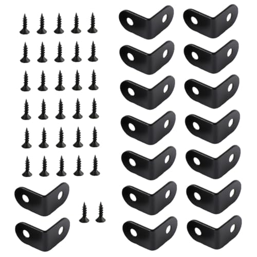 Garneck 16 Stück Teiliges Robuste Eckwinkel aus Edelstahl Pulverbeschichtet Rostfrei Inklusive Schwarzen Selbstbohrschrauben Schwere Metallwinkel für Möbel Ablagen Einfache Montage Garneck 16 Stück Teiliges Robuste Eckwinkel aus Edelstahl Pulverbeschichtet Rostfrei Inklusive Schwarzen Selbstbohrschrauben Schwere Metallwinkel für Möbel Ablagen Einfache Montage von Garneck