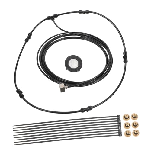 Garneck 1Satz Außenventilator mit Sprühnebel Nebelset für Terrassenkühlung zu Installieren mit Adapter für Gartenhahn Sorgt für Erfrischende von Garneck