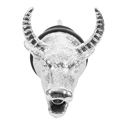 Garneck 1Stk Stierkopf-Weinführer weineinschenker Stöpsel für Weinbelüfter Weinbar Stier- Ölauslauf Weinverschluss Weinstopper Weinbelüfter aus Zinklegierung Weinausgießer Kieselgel von Garneck