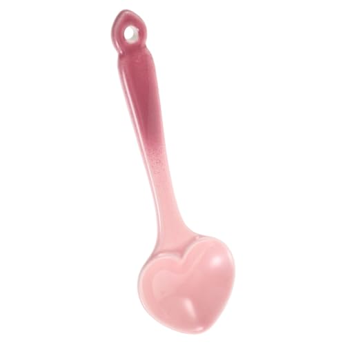 Garneck 1stk Heimgeschirr Suppenlöffel Aus Porzellan Töpferlöffel Esslöffel Liebe Herzlöffel Milchlöffel Eislöffel Trinklöffel Getränke Rührlöffel Porzellanreis Zuckerlöffel Rosa von Garneck