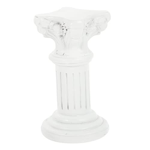 Garneck 1stk Skulptur Ornamente Sockel Für Dekorationen Römisches Säulen Im Römischen Stil Marmorsäule Schicke Statue Aus Resin Podest Sockel Vase Weiß Empfindlich Pflanzer Kunstharz von Garneck