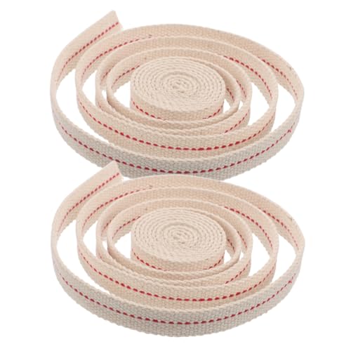 Garneck 2 Rollen Baumwolle Petroleumlampendocht Ersatzdocht Flach Breit für Outdoor Camping Laternen Vintage Kerosinlampen Kompatibel Einfach Austauschbar von Garneck