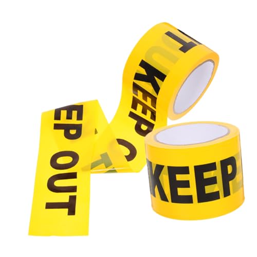 Garneck 2 Rollen Warnband Je Selbstklebefreies Absperrband Gelb mit Warntext Keep OUT Vielseitig Einsetzbar für Baustelle Gefahrenbereiche Halloween und Sicherheitsabsperrung von Garneck