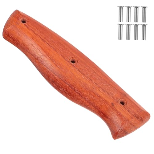 Garneck 2 Stck Ersatzmessergriff aus Holz Küchenmessergriff für Reparaturen Praktischer Holzgriff Geeignet für Verschiedene Messerarten und DIY Projekte von Garneck