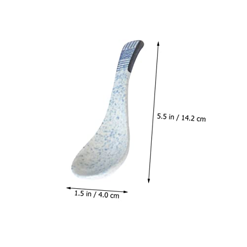 Garneck 2 Stück Japanische Keramiklöffel Robuste Leichte Esslöffel mit Ergonomischem Griff Kompakt und Tragbar für Haushalt Restaurant Picknick Stilvolles Design Langlebig und Sicher von Garneck
