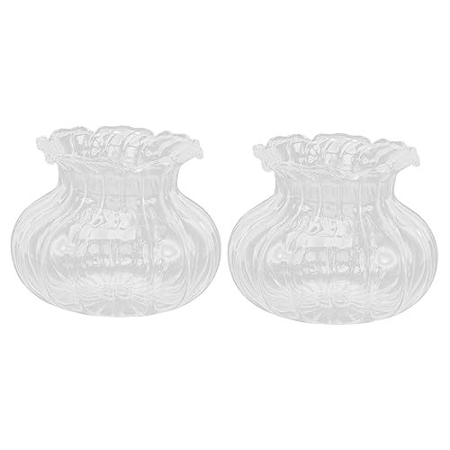 Garneck 2 Stück Kerosin-Lampenschirm Kerzenhalter Röhrenglas-Lampe Kaminlampenschirme Offene Flamme Glasschirm Laterne Kamin Hängelampen Innenlampenabdeckung Glasabdeckung von Garneck
