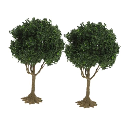 Garneck 2 Stück Micro-Landscape Decape Tree Simulationsbaum Modelllandschaftsbaum Miniaturbäume zum Basteln gefälschtes Projektgras Modellbäume Mini-Landschaftsbäume Eisendraht Grün von Garneck