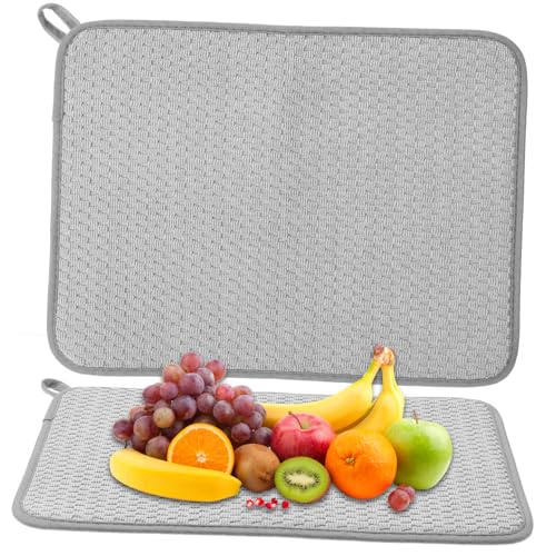 Garneck 2 Stück Mikrofaser Abtropfmatte Schnelltrocknend Saugfähige Geschirr und Spülbeckenschutzmatte Vielseitig als Hitzeschutz und Trockenpad für Küche und Bad Garneck 2 Stück Mikrofaser Abtropfmatte Schnelltrocknend Saugfähige Geschirr und Spülbeckenschutzmatte Vielseitig als Hitzeschutz und Trockenpad für Küche und Bad von Garneck