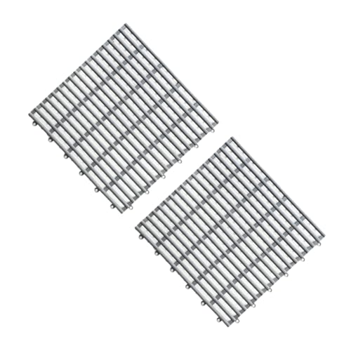 Garneck 2 Stück PVC Badmatte rutschfest mit Ablauflöchern Wasserdichter Bodenbelag Flexibel Zuschneidbar Vielseitig für Badezimmer Dusche Balkon und Küche Geeignet von Garneck