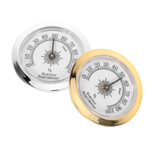 Garneck 2 Stück Präziser Mini Hygrometer und Thermometer für Humidor Gitarrenkoffer und Aufbewahrung von Instrumenten und Garneck 2 Stück Präziser Mini Hygrometer und Thermometer für Humidor Gitarrenkoffer und Aufbewahrung von Instrumenten und von Garneck
