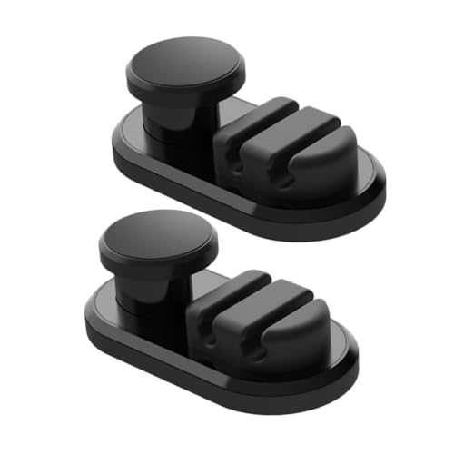Garneck 2 Stück Praktische Silikon Clips für Schreibtisch Auto Büro Effiziente Kabelverwaltung Platzsparend Kompatibilität Kleber für Ladekabel Datenkabel von Garneck