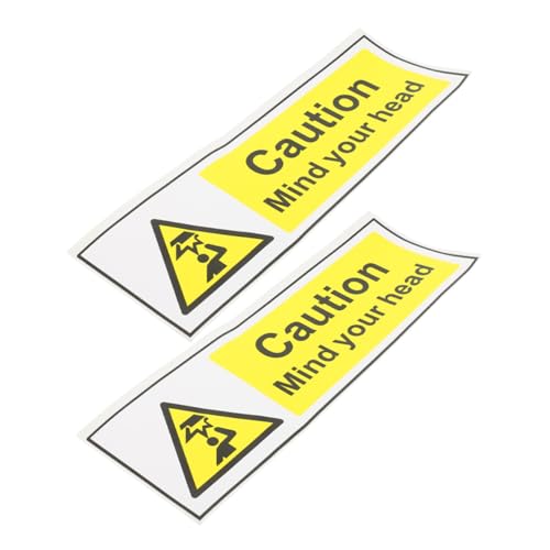 Garneck 2 Stück Selbstklebendes Warnschild Achtung Kopf PVC Langlebig Witterungsbeständig für Werkstatt Betrieb Maschinen Auffällige Kopfstoßwarnung Einfache Montage Garneck 2 Stück Selbstklebendes Warnschild Achtung Kopf PVC Langlebig Witterungsbeständig für Werkstatt Betrieb Maschinen Auffällige Kopfstoßwarnung Einfache Montage von Garneck