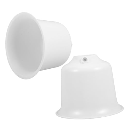 Garneck 2 Stück Teiliges Deckenventilator Staubschutzabdeckung Weiß Kunststoff Design Dekorative Ventilatorhaube Langlebig Abnehmbar Schützt vor und Schmutz Einfache Montage von Garneck