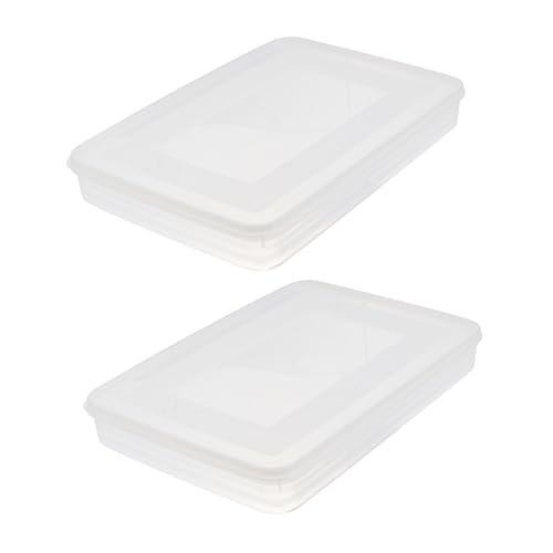 Garneck 2 Stück Teiliges Dumplings Aufbewahrungsbox aus Lebensmittelechtem Gefrierschranksicher Mikrowellengeeignet Stapelbar mit Dicht Schließendem Deckel für Haushalt und Restaurant von Garneck