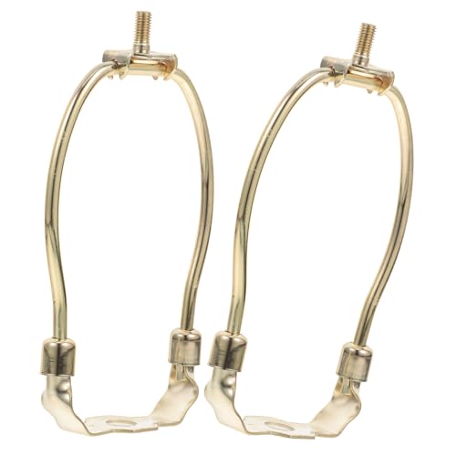 Garneck 2 Stück Teiliges Lampenschirm Harfenhalter Abnehmbarer Lampenhalter aus Metall mit Goldfarbener Oberfläche Stabiles Zubehör für Tisch und Stehlampen DIY Freundlich Rutschfest und Garneck 2 Stück Teiliges Lampenschirm Harfenhalter Abnehmbarer Lampenhalter aus Metall mit Goldfarbener Oberfläche Stabiles Zubehör für Tisch und Stehlampen DIY Freundlich Rutschfest und von Garneck