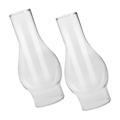 Garneck 2 Stück Teiliges Öl Lampenglas Ersatzglas Winddichter Lampenschirm für Kleine Petroleumlampe Vintage Lampenzylinder Kompatibel mit Klassischen Öl Lampen Einfach zu Montieren von Garneck