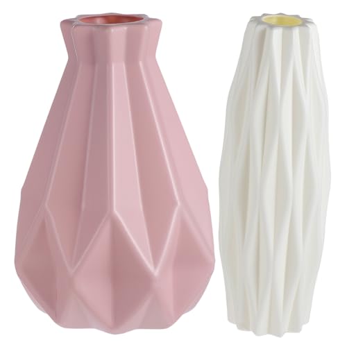 Garneck 2 Stück Teiliges Origami Design Blumenvasen aus Langlebigem Kunststoff Moderne Geometrische Form Dekorative Tischvasen für Wohnzimmer und Büro Kreative Inneneinrichtung Garneck 2 Stück Teiliges Origami Design Blumenvasen aus Langlebigem Kunststoff Moderne Geometrische Form Dekorative Tischvasen für Wohnzimmer und Büro Kreative Inneneinrichtung von Garneck