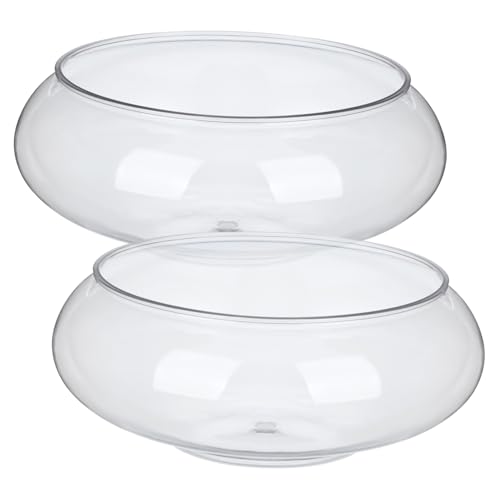 Garneck 2 Stück Transparentes Kleines Aquarium für Goldfische und Reptilien Robust für Schreibtisch Büro Garten und Hochzeiten von Garneck