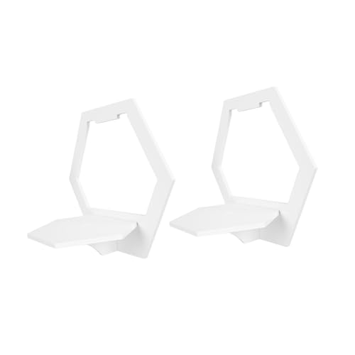 Garneck 2stücke Wandregal Aus Holz Hexagon-Form Kreatives Aufbewahrungsregal Für Blumentöpfe Multifunktionales Wandregal Für Wohnzimmer Schlafzimmer Küche Und Büro von Garneck