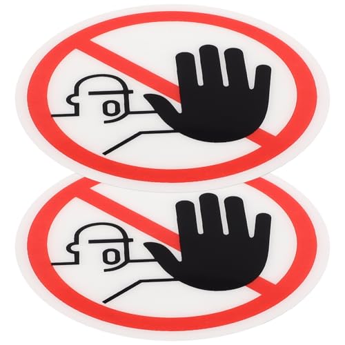 Garneck 2 Stück Warnschild Bitte Nicht Berühren Selbstklebende Sicherheitsaufkleber für Gefährliche Geräte Langlebig und Auffällig für Werkstätten und Fabriken von Garneck