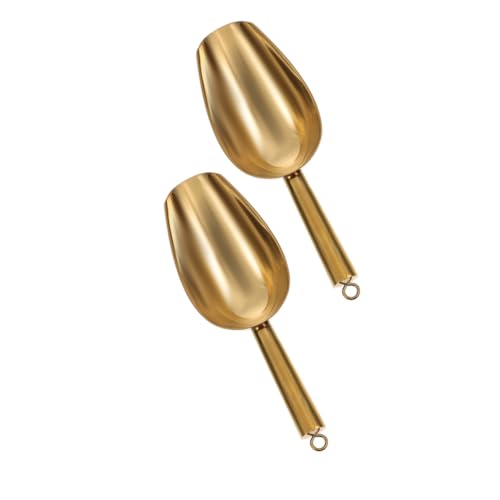 Garneck 2 Stücke Lebensmittelechter Flacher Küchenlöffel Vielseitig für Eis Tee Poliert Leicht zu Reinigen Effizient für Gefrierschrank und Vorratsbehälter von Garneck