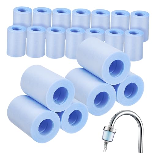 Garneck 20 Stück Teiliges Duschwasserfilter Baumwollfaser Einsatz Filter für Schmutzpartikel Langlebig Vielseitig für Badewanne und Wasserhähne Effektive Filtration bei Wasser von Garneck