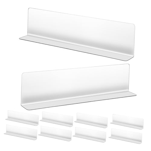 Garneck 20 Stück Teiliges Förmige Transparente Regaltrenner für Schrank und Supermarktorganisation Wiederverwendbare Leichte PVC Trennwände Robust und Einfach zu Reinigen für Bücherregale von Garneck