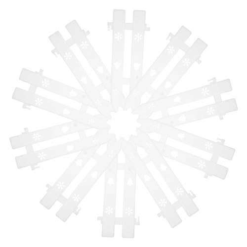 Garneck 20 Stück Teiliges Kunststoff Zaun für Weihnachtsbaum Weiße Gartenbegrenzung Flexible Landschaftsbegrenzung für Blumenbeete Miniatur Fairygarten und Dekorative von Garneck