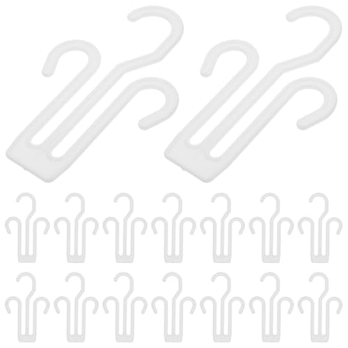 Garneck 20 Stück Teiliges Schuhaufbewahrungsset aus Kunststoff Vielseitige Haken für Hausschuhe Sandalen und Flip Flops Platzsparend Einfach Aufzuhängen für Zuhause Supermarkt und Schrank von Garneck