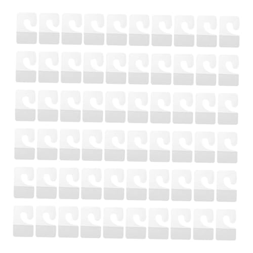 Garneck 250 Stück Klarer Selbstklebender Haken PVC Aufhänger für Urlaubsdekoration und Produktpräsentation Abnehmbare Hängelaschen für Organisation und Heimgebrauch von Garneck