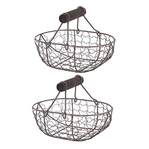 Garneck 2er Set Drahtkorb Aus Metall – Vielseitiger Obst- Und Gemüsekorb - Eierkorb Und Snackkorb Für Garten Küche Und Picknick – Robuster Dekokorb Für Ernte Und Aufbewahrung Garneck 2er Set Drahtkorb Aus Metall – Vielseitiger Obst- Und Gemüsekorb - Eierkorb Und Snackkorb Für Garten Küche Und Picknick – Robuster Dekokorb Für Ernte Und Aufbewahrung von Garneck