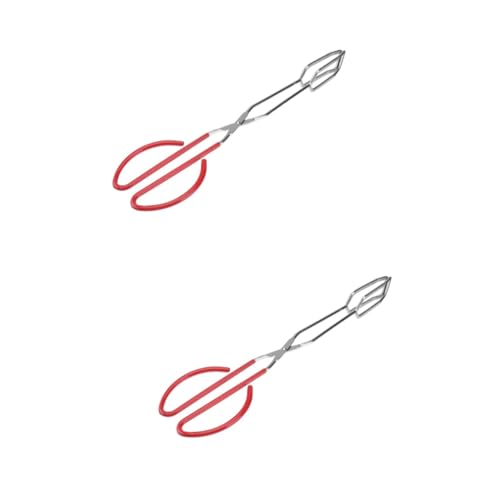 Garneck Coal Tongs 2st Müllzange Handhaben Edelstahlschere Schwerlastgreifer Campingofen Mehrzweckwerkzeug Kochscherenzange Schwere Schere Metall Schere Salatzange Rostfreier Stahl Grill von Garneck