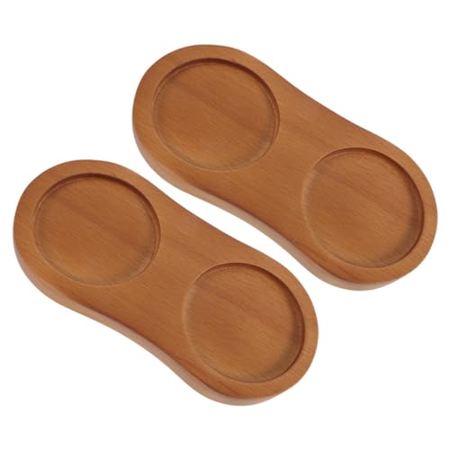 Garneck Pfeffertablett Aus Holz Soßenflaschensockel Salz- Und Pfefferablage Aus Holz Esszimmeraccessoire von Garneck