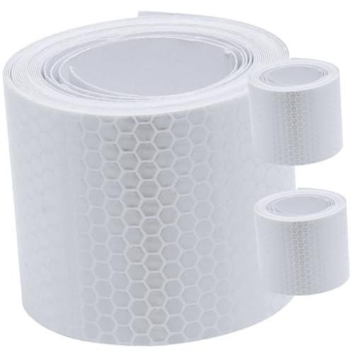 Garneck 3 Rollen Reflektierendes Klebeband Weiß Hochsichtbar Warnband Sicherheitstape für Nachtwarnung Garage Straßenmarkierung Garneck 3 Rollen Reflektierendes Klebeband Weiß Hochsichtbar Warnband Sicherheitstape für Nachtwarnung Garage Straßenmarkierung von Garneck