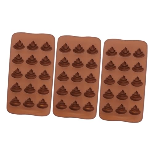 Garneck 3 Stück 15 Backformen Aus Silikon Silikonform Backform Silikon Gummiartige Formen Kackhaufen Benutzerdefinierte Schokoladenform 3d Handgemachte Seife Am Stiel von Garneck