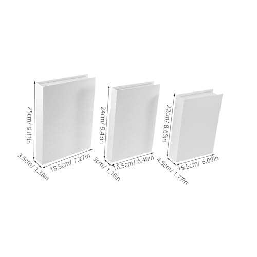 Garneck 3 Stück Dekorative Faux Bücher Weiß Künstliche Buchmodelle für Wohnzimmer Büro Couchtisch Deko Designer Bücher Deko für Regale und Inneneinrichtung von Garneck