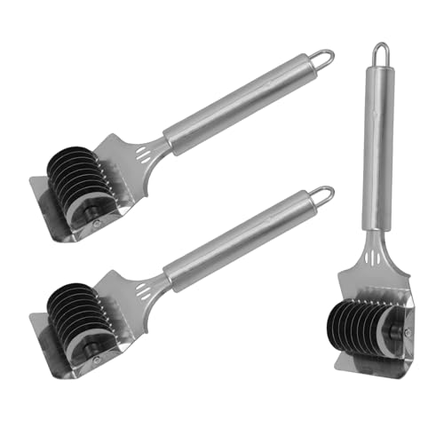 Garneck 3 Stück Edelstahl Nudelroller Manuell Pasta Teigschneider für Spaghetti und Gemüse Vielseitig Langlebig Einfach zu Reinigen Küchenhelfer Garneck 3 Stück Edelstahl Nudelroller Manuell Pasta Teigschneider für Spaghetti und Gemüse Vielseitig Langlebig Einfach zu Reinigen Küchenhelfer von Garneck