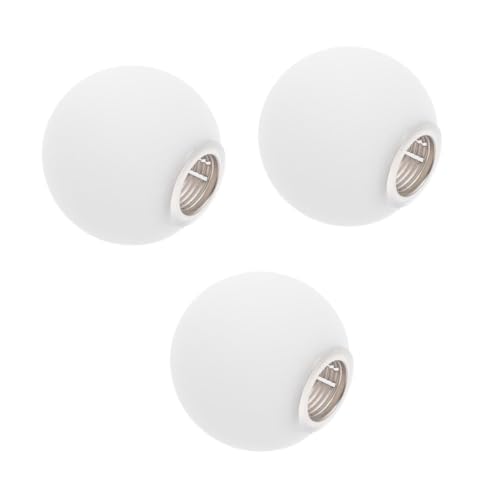 Garneck 3 Stück Frostglas Lampenschirm Rund Lampenschirm Ersatz Milchglas Kugel Form für Pendelleuchte und Tischlampe mit Warmem Licht und Eleganter Langlebiger Verarbeitung von Garneck
