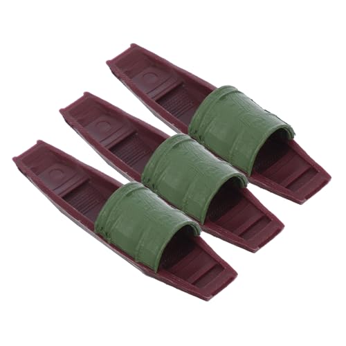 Garneck 3 Stück Retro Fischkutter Miniaturmodell Schwimmend Leichtes Kunststoffboot für Aquarium Gartendekoration Bonsai Schreibtisch Landschaftsdeko von Garneck