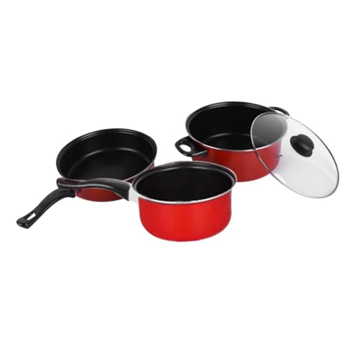 Garneck 3 Stück Teiliges Antihaft pfannen set mit Bratpfanne Suppentopf und Milchpfanne Langlebiges Kochgeschirr set für Vielseitiges Kochen im Haushalt Platzsparend und Einfach zu von Garneck