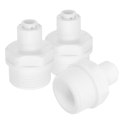 Garneck 3 Stück Teiliges Gewinde Selbstsichernder Schlauchadapter für Wasserfilter Garten Eisbereiter Kaffeemaschinen Werkzeugfreie Installation Auslaufsicher Vielseitig Kompatibel von Garneck