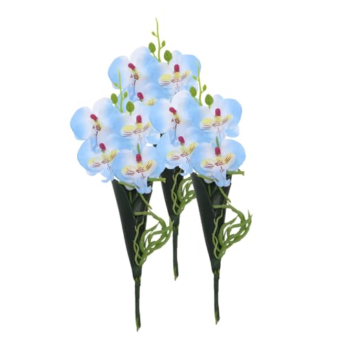 Garneck 3 Stück Teiliges Mini Künstliche Orchideen Realistische Simulation Langlebige DIY Deko für Tisch Wohnzimmer und Innenräume Pflegeleicht Lebensechte Künstliche Pflanzen für von Garneck