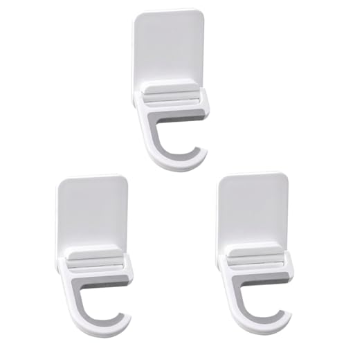 Garneck 3 Stück Teiliges Selbstklebendes Mop Haken Wandmontierter Faltbarer Halter Robust Wasser und Hitzebeständig ohne Bohren für Besen Mopp Küchen und Badezimmerorganisation Weiß von Garneck