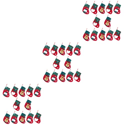 Garneck 36 STK Weihnachtsstrumpf-Set Weihnachts-Miniatur-strümpfe Weihnachtsgeschenkverpackungen Retro Kindersocken Weihnachtsministrümpfe Weihnachtsbaum Vlies Rot Kleine Geschenktüte Garneck 36 STK Weihnachtsstrumpf-Set Weihnachts-Miniatur-strümpfe Weihnachtsgeschenkverpackungen Retro Kindersocken Weihnachtsministrümpfe Weihnachtsbaum Vlies Rot Kleine Geschenktüte von Garneck