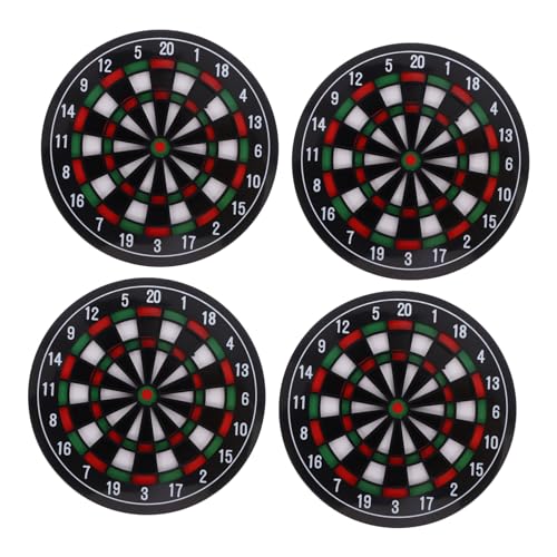 Garneck 4 Stück Autodekoration Tischsets Board Trinken Matte Dartscheibe Tasse Matte Untersetzer Für Auto Dartscheibe Miniatur Anti-untersetzer Tasse Pads Getränke Haushalt von Garneck
