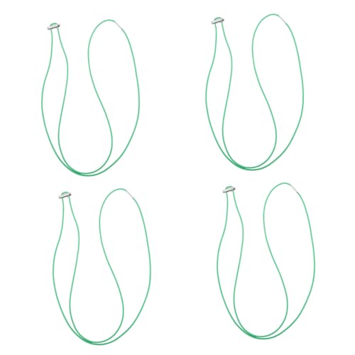 Garneck 4 Stück Elastische Müllbeutelhalter Bänder Verstellbare Fixierbänder für Müllsäcke mit Umfang Rutschfeste Abfallbeutelbefestigung für Biotonnen und Abfallbehälter Grün von Garneck