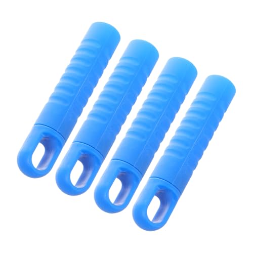 Garneck 4 Stück Ergonomische Moppgriff Ersatz Endkappen mit Aufhängeloch Komfortabler Griffschutz für Besen Moppstiele in Blau für Haushalt Garten und Werkstatt von Garneck