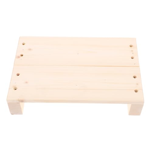 Garneck 4 Stück Holz Tritthocker rutschfest Vielseitig als Fußstütze und Sitzhocker für Erwachsene und Sicherer bei Hohen Betten Indoor Outdoor Fußbank für Küche Bad Büro Türbereich von Garneck
