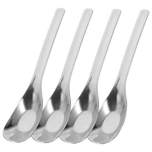 Garneck 4 Stück Teiliges Edelstahl Servierlöffel Polierte Oberfläche Leichte Esslöffel mit Glatten Kanten Vielseitig für Küche Buffet und Picknick Spülmaschinenfest Ergonomisch und von Garneck